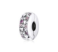 Herz-Charm Silber Love-Clip-Anhänger Stopper-Anhänger Schloss-Anhänger Stopper-Anhänger kompatibel mit Pandora-Armband Halskette