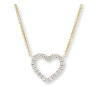 Herz Collier 925 Silber vergoldet Zirkonia JL10-05-1638 45 cm