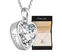 Herz-Kette Silber 925 Kette Zirkonia Stein Damen +GRATIS Etui mit I Love You Gravur Geschenk-Idee Echt-Silber Herz-Anhänger Halskette Liebe Silberkette Frau Frauen Freundin klein FF71SS925ZIFA45-2