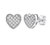 Herz Ohrringe aus Silber Ohrstecker für Damen und Kinder