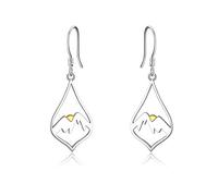 Herz Ohrringe Damen Silber 925 Katzen/Hund/Vogel/Pinguin Ohrhänger Süßes Tier Schmuck Geschenke