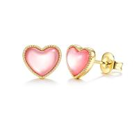 Herz Ohrringe Silber 925 Stecker - 14K vergoldet Ohrstecker Gold Silber für Damen Mädchen, Medizinische Ohrstecker Hypoallergene Gesundheitsstecker Ohrringe 20G, Ideales Ohrring Schmuck Geschenk