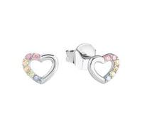 Prinzessin Lillifee Ohrstecker Mädchen 2024376 Herz bunt, 925er Silber mit Zirkonia (synth.)