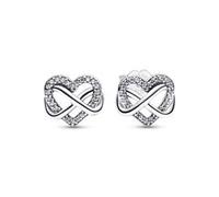 Pandora 292667C01 Funkelnde Unendlichkeits-Herz Ohrstecker - Sterling Silber
