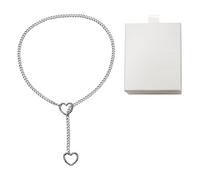 Herz Slip Kette,Gothic Punk Slip Chain,Choker Herz,slip ChainChoker,Damen Halsband,Heart Necklace,für Frauen Choker Halskette,Intimschmuck, Schmuck Love Chains,Holder,O-ring Verlaufsfarbe