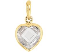 Amor Motivanhänger Damen, Gold, onesize, 8 mm, Weiß, Gold 375/9 ct 2039177