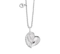 Herzengel Herzflügel Lebensbaum Halskette Kinder Edelstahl IP Rhodium - Symbolische Kette Liebe & Schutz Geschenk für Mädchen