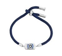 Herzengel Jungen Kinder Armband aus Edelstahl, recyceltem Polyester und einem Anhänger aus Emaille - Schiebeverschluss - längenverstellbar - nickelfrei