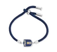 Herzengel Jungen Kinder Armband aus Edelstahl, recyceltem Polyester und einem Anhänger aus Emaille - Schiebeverschluss - längenverstellbar - nickelfrei