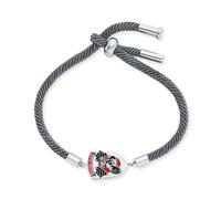 Herzengel Jungen Kinder Armband aus Edelstahl, recyceltem Polyester und einem Anhänger aus Emaille - Schiebeverschluss - längenverstellbar - nickelfrei
