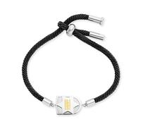 Herzengel Jungen Kinder Armband aus Edelstahl, recyceltem Polyester und einem Anhänger aus Emaille - Schiebeverschluss - längenverstellbar - nickelfrei