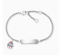 Herzengel Kinder Gravurarmband HEB-ID-MUFFIN Silber Muffin emailliert