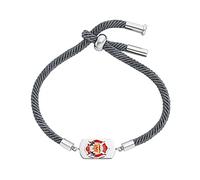 Herzengel Kinderarmband Jungen Edelstahl mit Emaille Feuerwehr