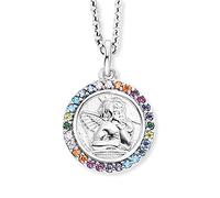 Herzengel Mädchen Kinder Halskette aus Sterling Silber mit Anhänger in Silber - Karabinerverschluss - längenverstellbar - nickelfrei