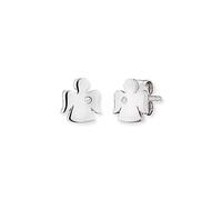 Herzengel Mädchen Kinder Ohrstecker Ohrringe aus Sterling Silber und Engel Motiv - besetzt mit einem Zirkonia Stein - Steckverschluss - nickelfrei