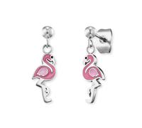 Herzengel Ohrhänger HEES-FLAMINGO-ST Edelstahl, Emaille