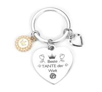 Herzförmiger Kronen-Schlüsselanhänger Für Frauen, Geschenk Für Tante, Geburtstagsgeschenk Für Sie, Freundschaftsgeschenk, Dankeschön-Geschenk, Personalisierter Schlüsselanhänger Für Geliebte Menschen