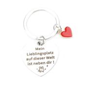 Herzförmiger Schlüsselanhänger Aus Edelstahl Mit Liebevollem Spruch Für Freundinnen, Kleine Geschenke Für Frauen, Ideales Geburtstagsgeschenk Für Freundin Oder Schwester Und Süßes Kleines Geschenk