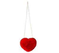 Herzform Tasche,Herzförmige Umhängetasche,Kleine Handtasche,Plüsch Umhängetasche Damen,Rot Plüschtasche,Klein Kettentasche,Schultertasche Damen,für Karneval,Valentinstag,Geburtstag,Party und Date