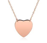 Herzkette aus rosévergoldetem Sterlingsilber gravierbar