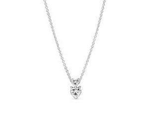 Herzkette für Damen aus Sterlingsilber mit Zirkonia