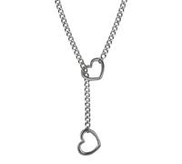 Herzkette für Damen, romantisch, Gothic, Schmuck, Liebesanhänger, Herz | Liebes-Halskette, Gliederkette, Damenschmuck, Mädchen, Freundinnen, Ehefrauen, Valentinstag, Feier, Geburtstag
