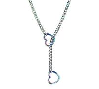 Herzkette für Damen, romantisch, Gothic, Schmuck, Liebesanhänger, Herz | Liebes-Halskette, Gliederkette, Damenschmuck, Mädchen, Freundinnen, Ehefrauen, Valentinstag, Feier, Geburtstag