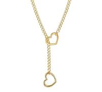 Herzkette für Damen, romantisch, Gothic, Schmuck, Liebesanhänger, Herz | Liebes-Halskette, Gliederkette, Damenschmuck, Mädchen, Freundinnen, Ehefrauen, Valentinstag, Feier, Geburtstag