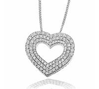 Herzkette GOLDMAID, weiß, Halsketten, Damen, Silber 925 (Sterlingsilber), Herzkette (13730148-0) weiß