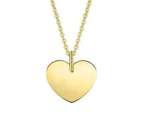 Herzkette ONE ELEMENT "Halskette - Herzkette mit Herz ohne Gravur Herz Anhänger aus 333", gold, Halsketten, Damen, Gelbgold 333 Gold, Gelbgold 333, Gold, Herzkette, Zart & emotional - ein Geschenk, da
