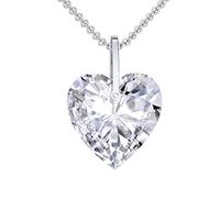 Herzkette Silber 925 Kette Zirkonia Stein Damen +GRATIS Etui mit Gravur Echt Echtsilber Herzanhänger Herzchenkette Halskette Herz Silberkette Anhänger Frau Frauen Freundin klein FF282SS925ZIFA45