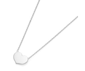 Herzkette SMART JEWEL "Romantisch, Herz als Mittelteil, Silber 925", silber, Halsketten, Damen, 45cm, Silber 925 (Sterlingsilber), Herzkette (78339810-0) silber