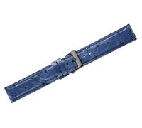 Herzog Echt Strauß > Uhrenarmband blau Leder Dornschließe > handgenäht