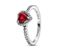 Herzring für Damen aus Sterlingsilber mit Kristall