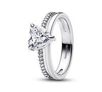 Herzring für Damen aus Sterlingsilber mit Zirkonia