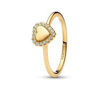 Herzring für Damen, IP Gold, Timeless, gravierbar