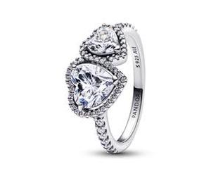 Herzring für Damen, Sterlingsilber, Zirkonia, Timeless