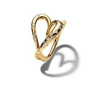 Herzring für Damen, vergoldet, Zirkonia, Essence