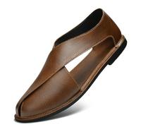 HESBITEUL Herren Sandalen Wandern Wasser Strand Sport Outdoor Sportliche Sommer Sandalen Sandalen Herren Sommer Leder Clogs Outdoor Slipper Geschlossen