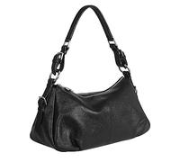 HESHE Damen leder-schulter-handtaschen-einkaufstasche top griff tasche damen designer handtaschen satchel cross-body-handtasche Schwarz (L) 13.8" x (H) 6.7" x (W) 5.9 in