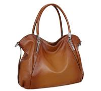 HESHE Ledertaschen für Damen, Hobo Crossbody-Taschen, Umhängetasche, Umhängetasche, Arbeitstasche, Tote Bags, Acetos-Lichtee-Modell, (L) 12,99 x (H) 10,62 x (B) 4,33 Zoll, Modell Sauerampfer-Flechten,