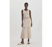 hessnatur Ajour Strick Kleid Midi Fitted aus reiner Bio-Baumwolle cocos 38