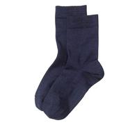hessnatur Damen Merino-Socke im 2er-Pack aus Bio-Merinowolle mit Bio-Baumwolle marine 38-40