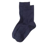 hessnatur Damen Merino-Socke im 2er-Pack aus Bio-Merinowolle mit Bio-Baumwolle marine 41-43