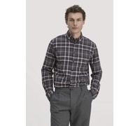 hessnatur Flanell Karo Hemd Regular aus reiner Bio-Baumwolle anthrazit XL