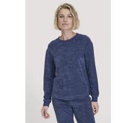 hessnatur Frottee Loungeshirt Oversize PURE COTTON aus reiner Bio-Baumwolle indigo blau 34