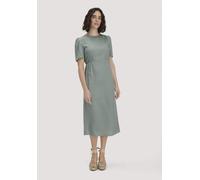 hessnatur Gewebe Kleid gerafft Midi aus reinem Lyocell LYOCELL mattgrün 40