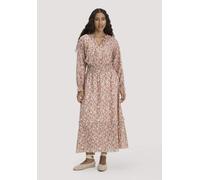 hessnatur Gewebe Kleid mit Taillierung Maxi aus reiner Bio-Baumwolle cocos 46