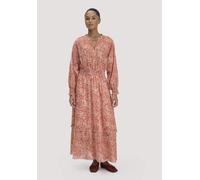 hessnatur Gewebe Kleid mit Taillierung Maxi aus reiner Bio-Baumwolle pfirsichrot 36