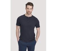 hessnatur Heavy Jersey Henley Shirt Relaxed aus reiner Bio-Baumwolle marine 50